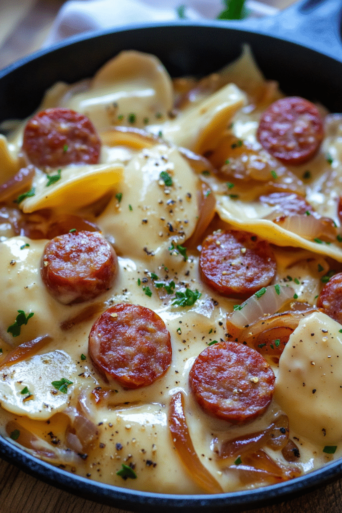 Crockpot Pierogi Casserole