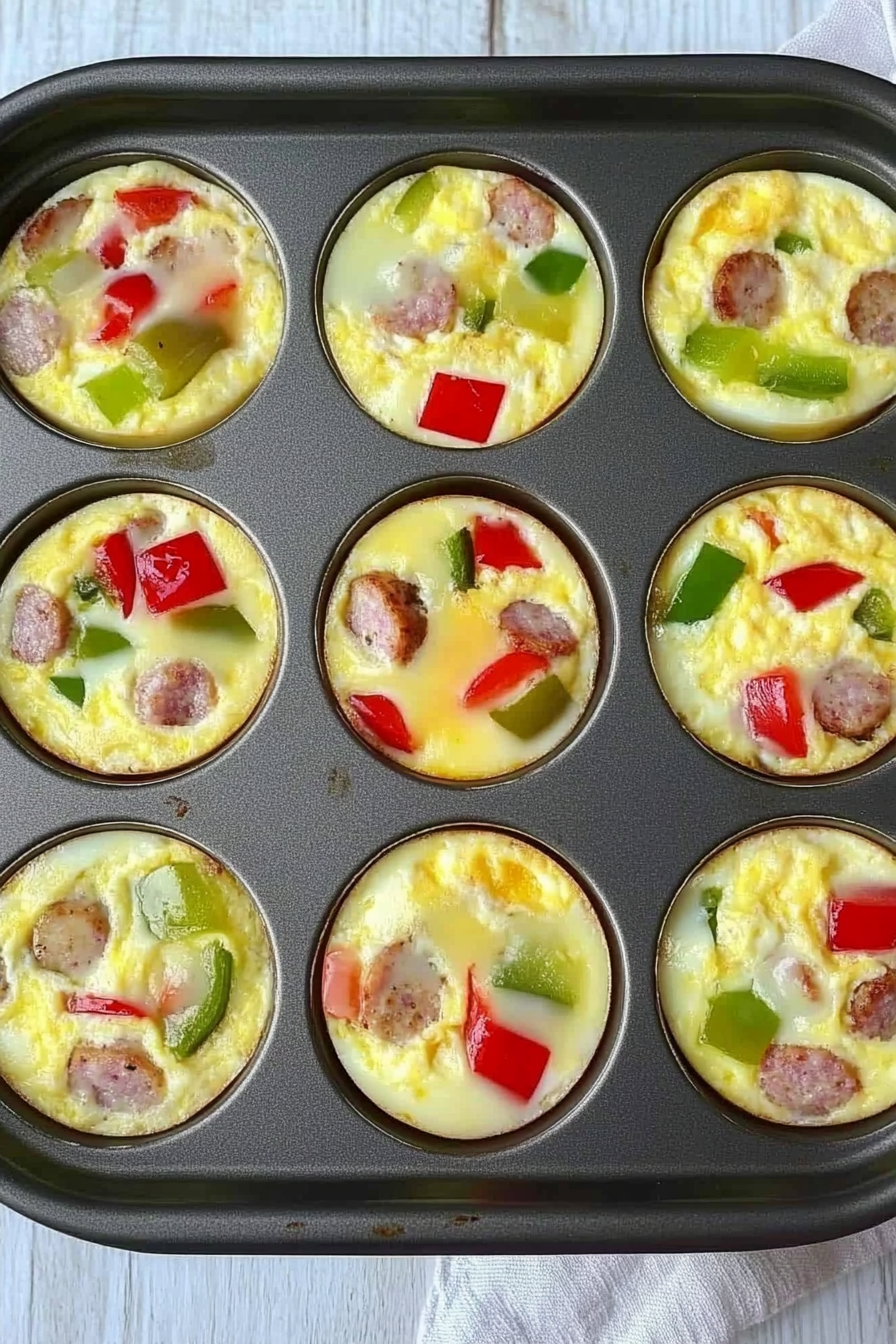 Mini Breakfast Omelets Recipe - Quick and Easy to Make Delicious Mini Breakfast Omelets freshly prepared on a white plate