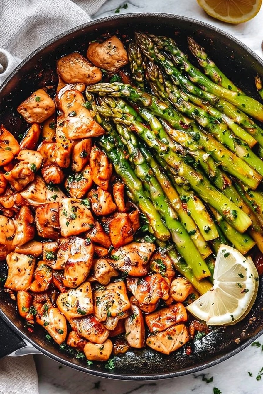 Garlic Butter Chicken Bites &ndash; finished dish (hero)