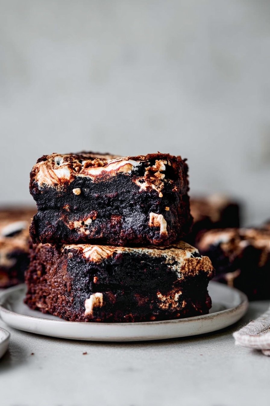 Marshmallow Brownies &ndash; finished dish (hero)