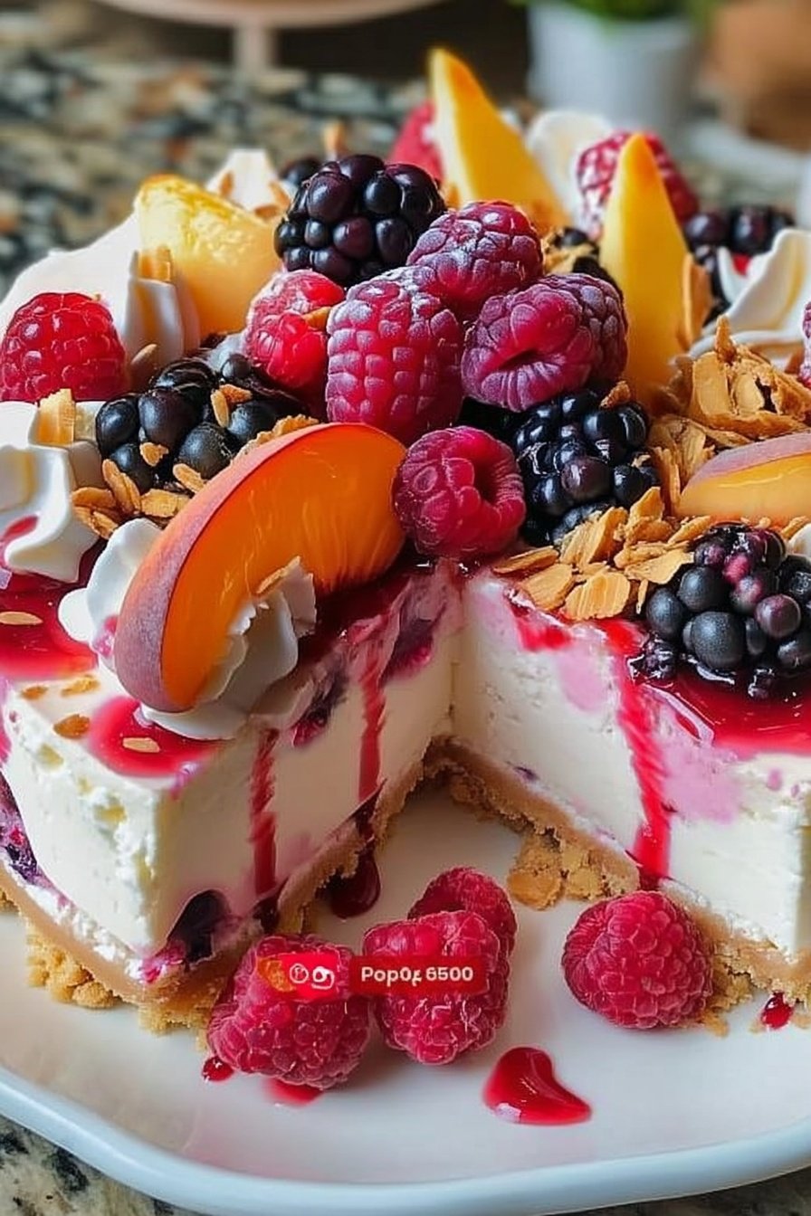 Summer Berry and Peach Cheesecake: A Luscious Seasonal Treat