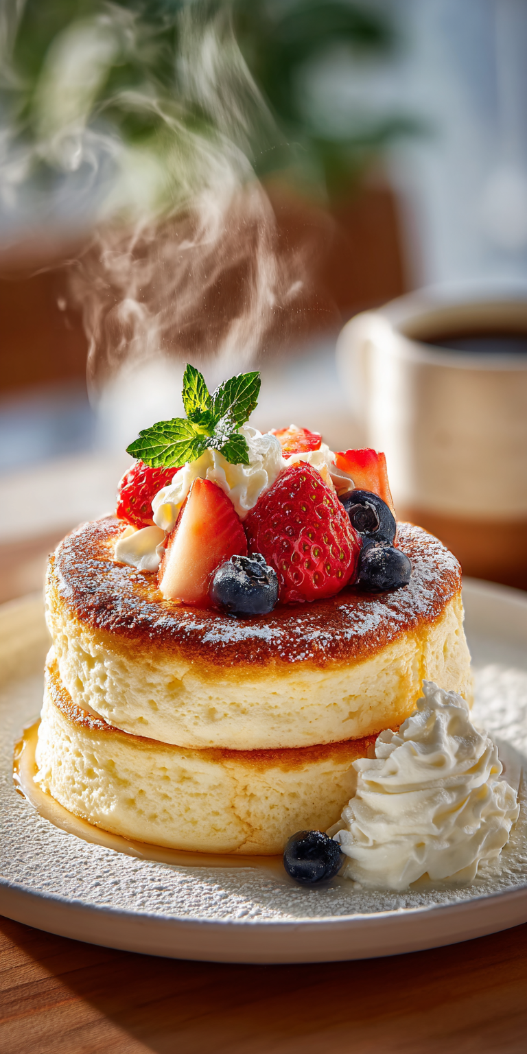 Fluffy Japanese Soufflé Pancakes Recipe