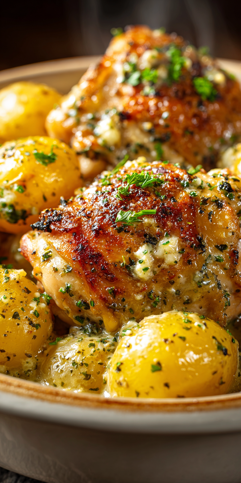 Garlic Parmesan Crockpot Chicken and Potatoes Recipe