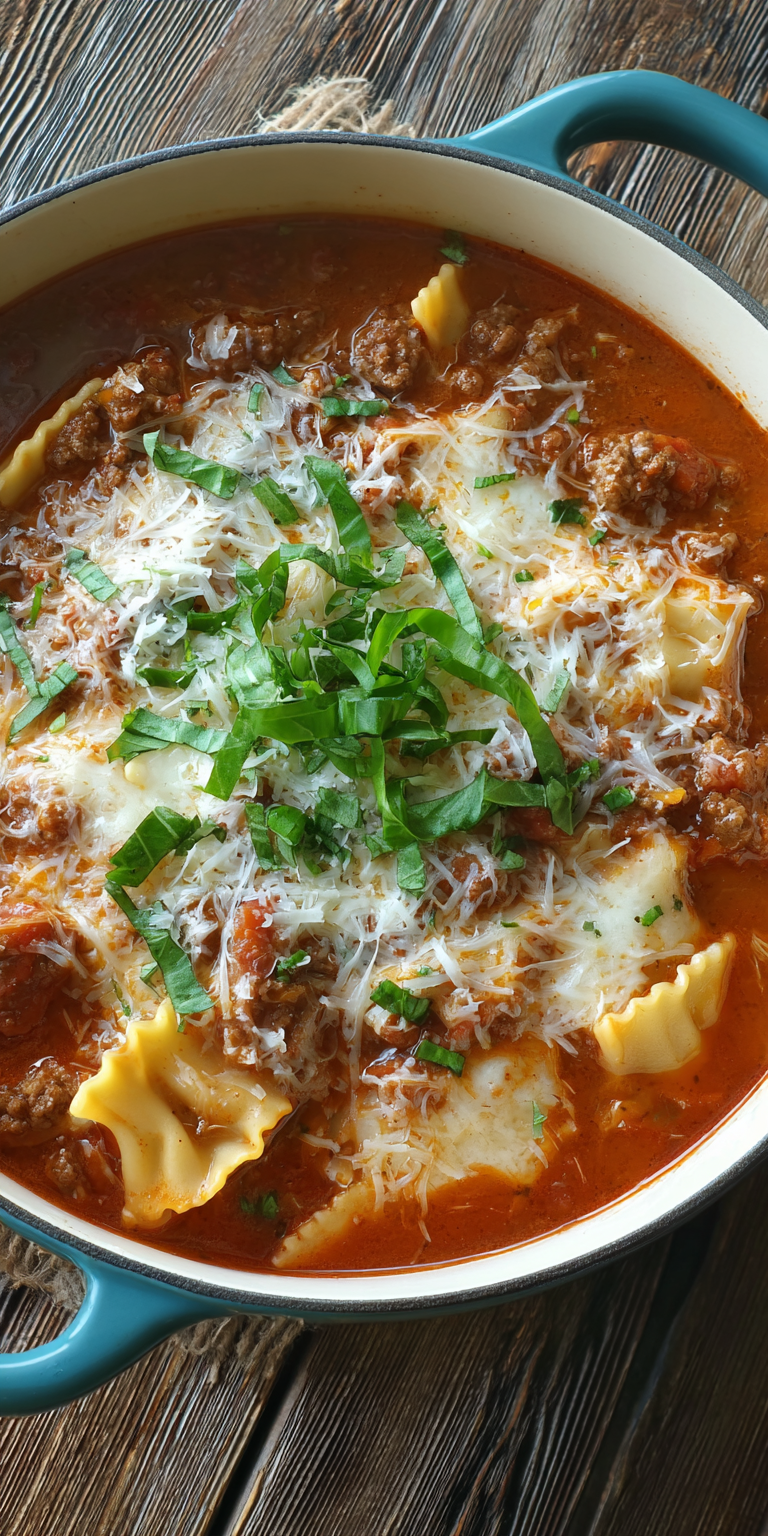 30-Minute Quick Lasagna Soup – Perfect Weeknight Dinner served warm with cozy spices