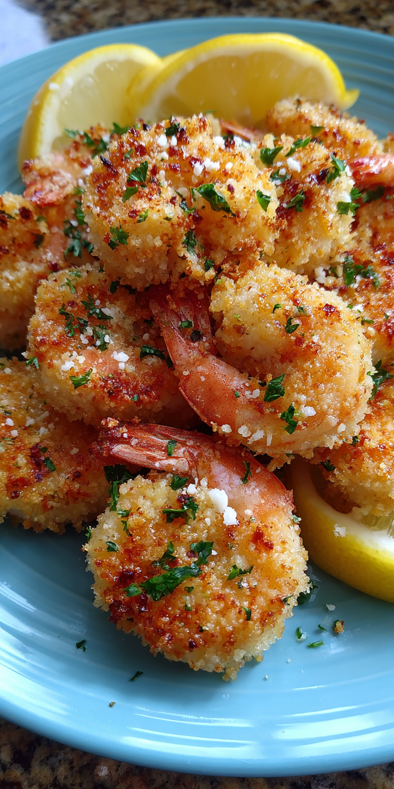 Air Fryer Shrimp Scampi Bites served warm with cozy spices