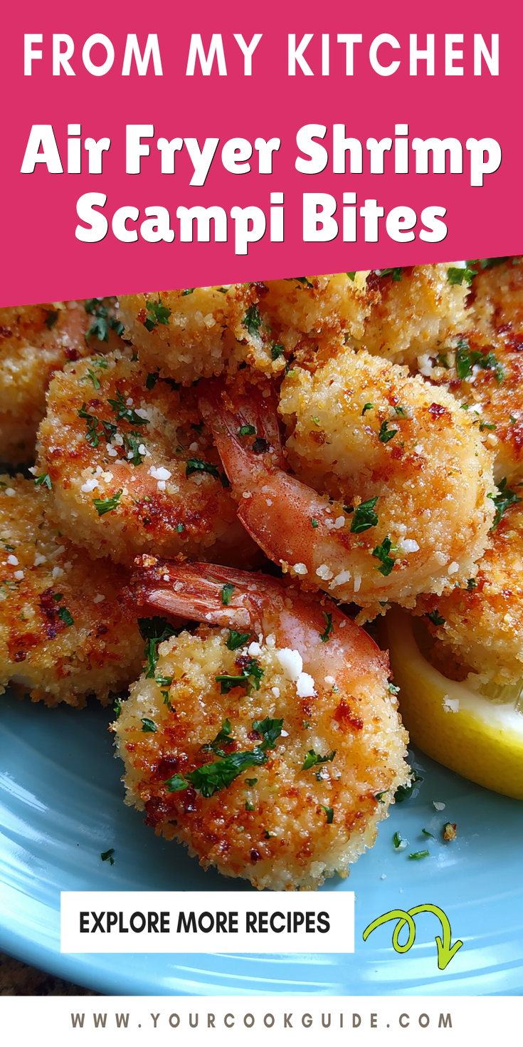 Air Fryer Shrimp Scampi Bites served warm with cozy spices