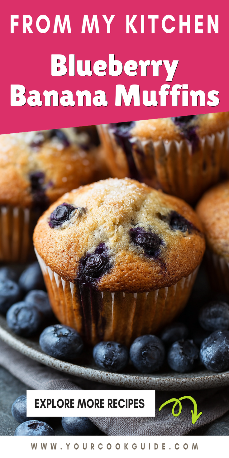 Blueberry Banana Muffins served warm with cozy spices