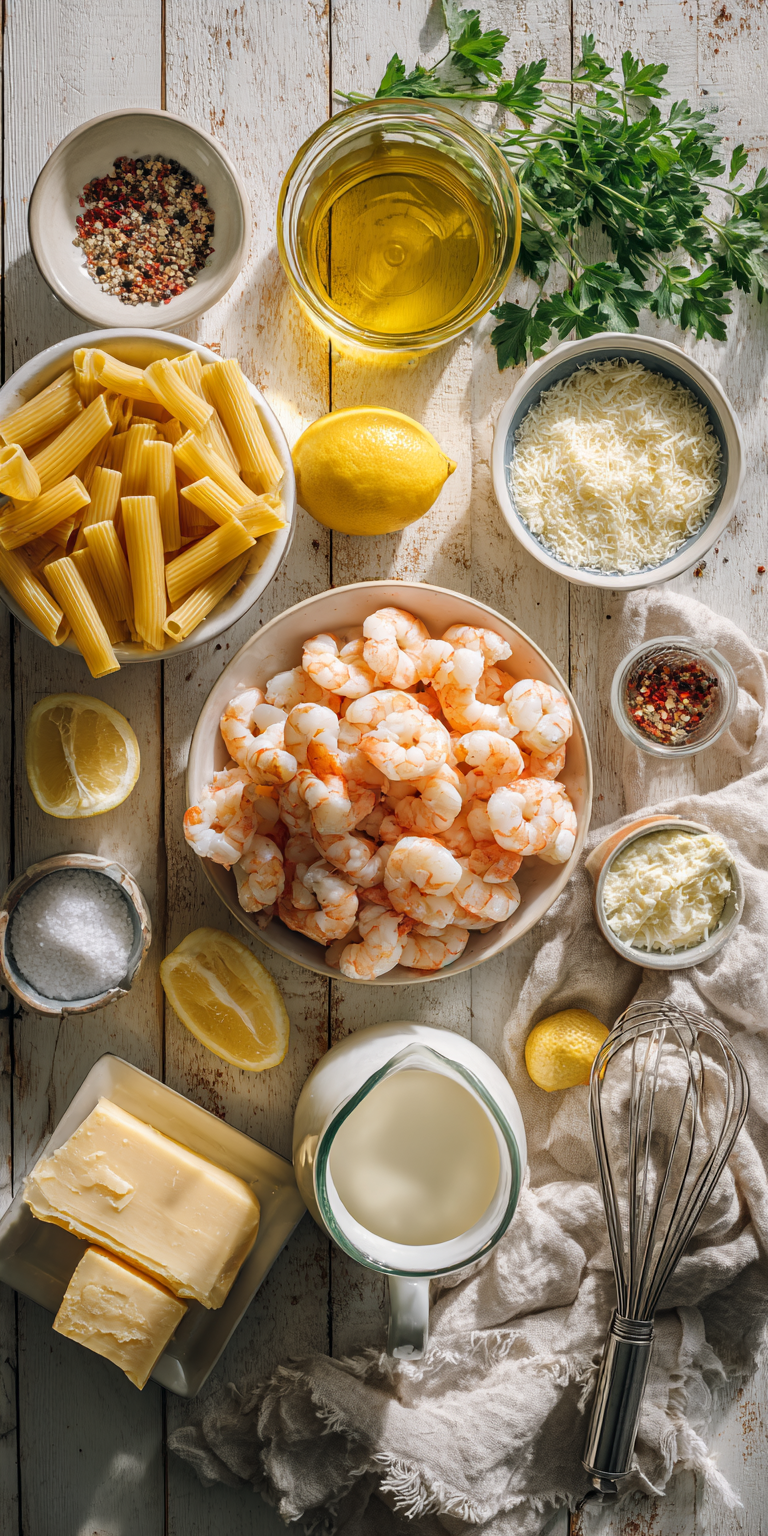 Cheesy Baked Shrimp Scampi Casserole – Perfect for Gatherings served warm with cozy spices