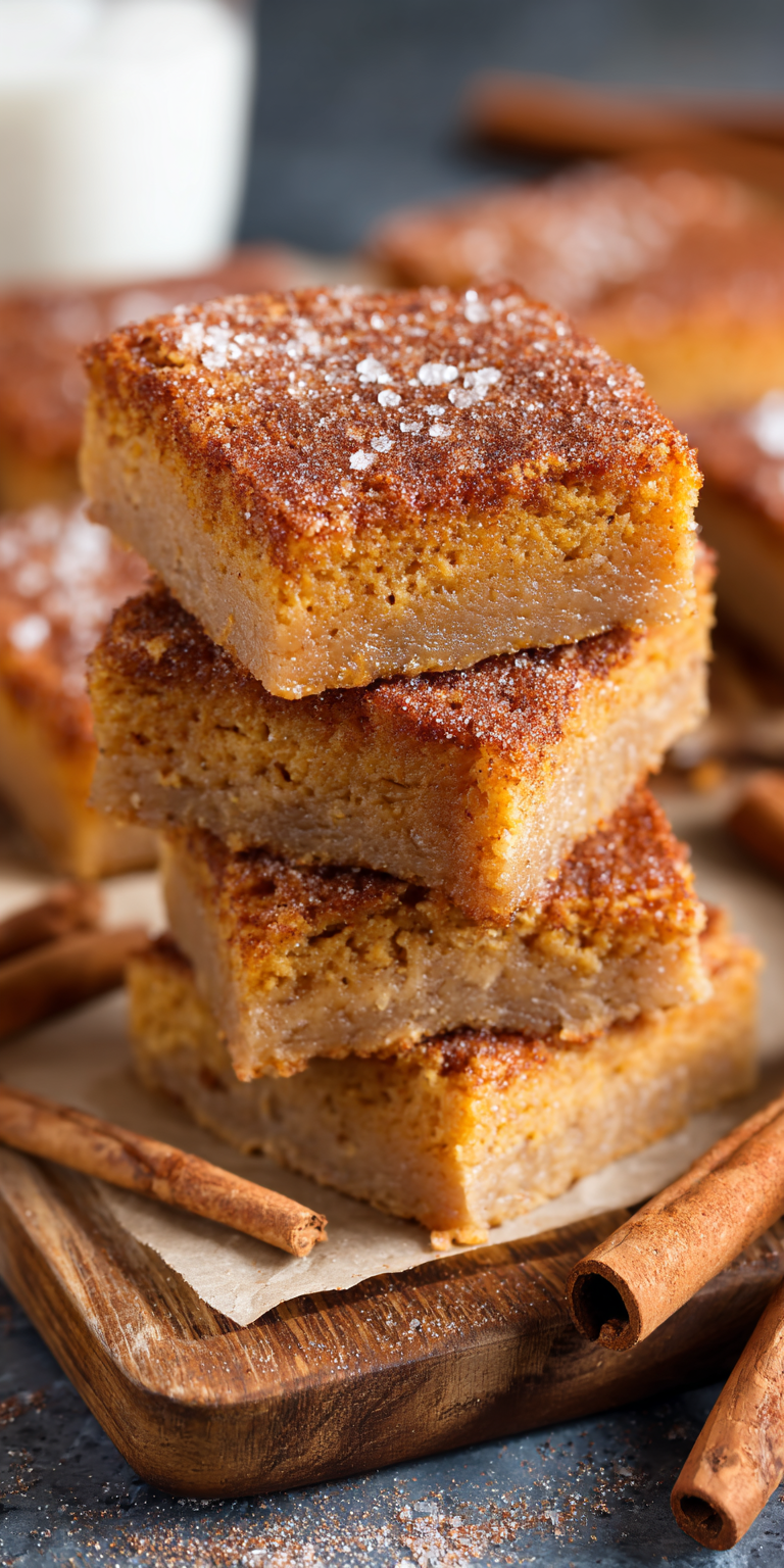 Cinnamon Sugar Blondies served warm with cozy spices
