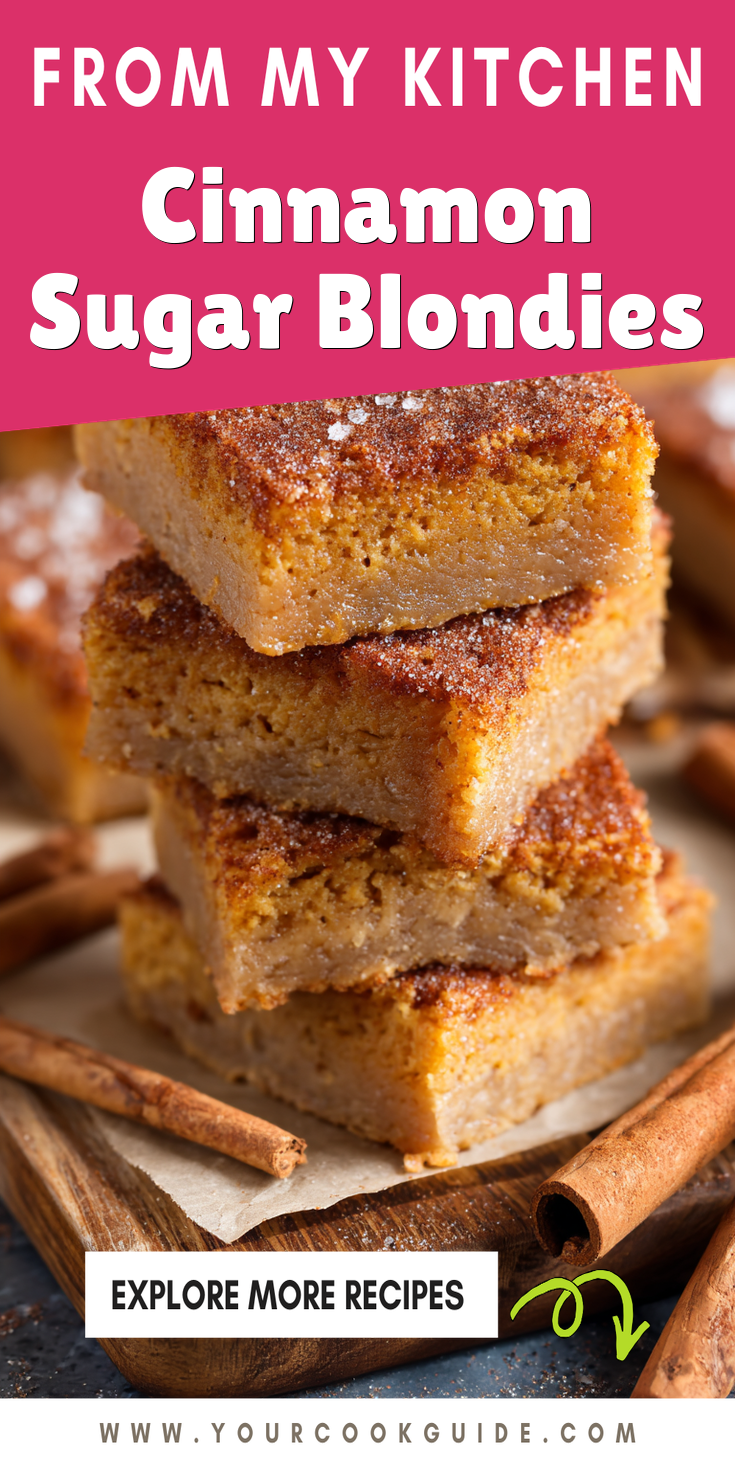 Cinnamon Sugar Blondies served warm with cozy spices