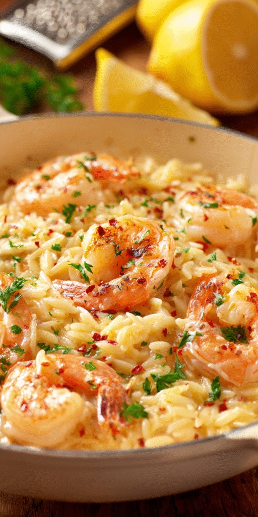 Creamy Shrimp Scampi Orzo – One-Pot Comfort Recipe