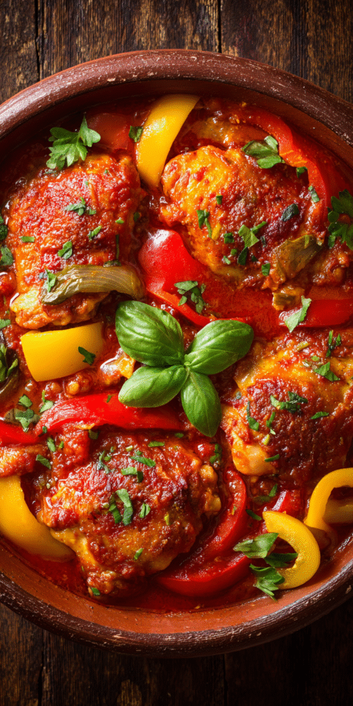 Crockpot Chicken Cacciatore with Peppers Recipe