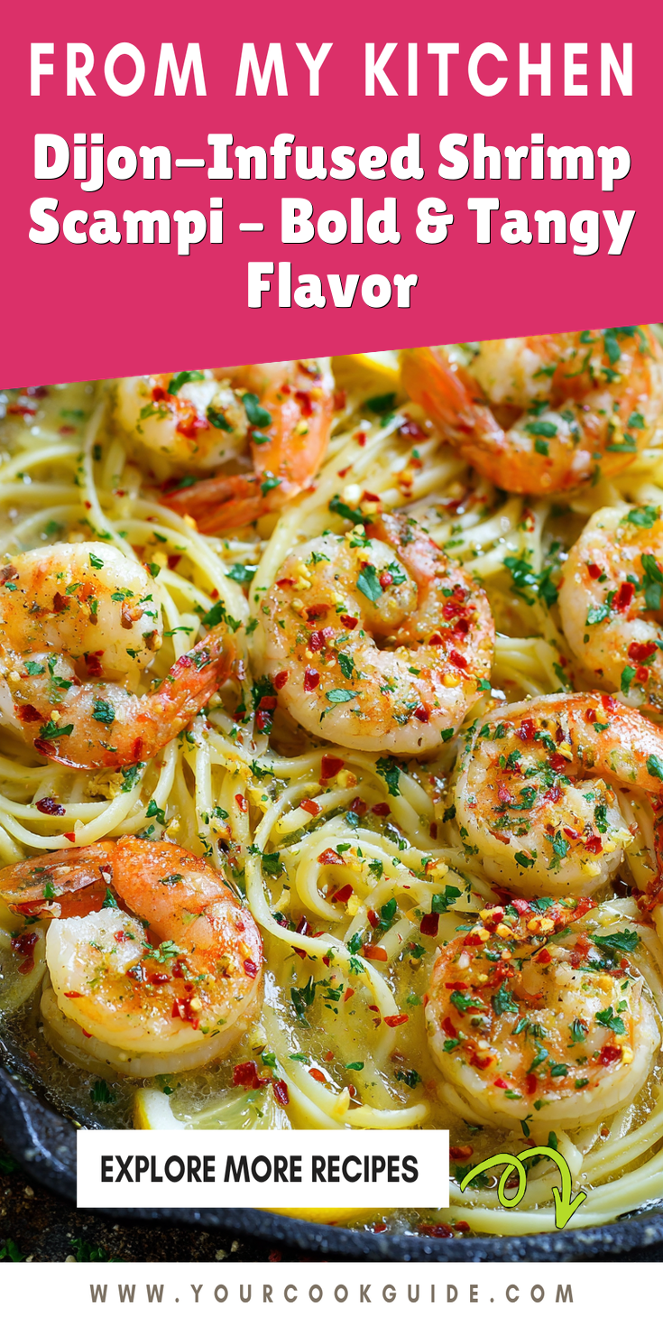 Dijon-Infused Shrimp Scampi – Bold & Tangy Flavor served warm with cozy spices