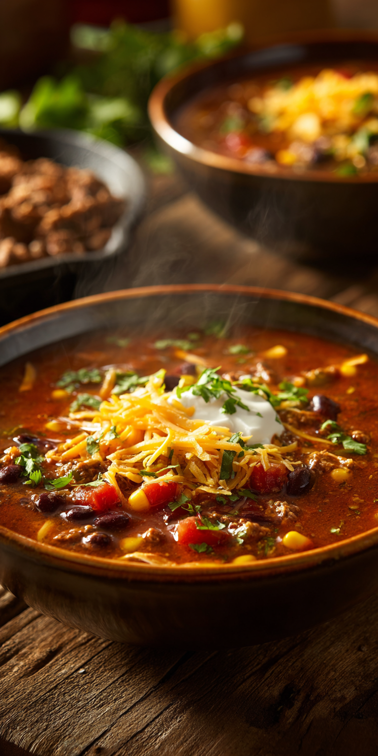 A bowl of Easy Rotel Taco Soup, perfect for a quick family dinner