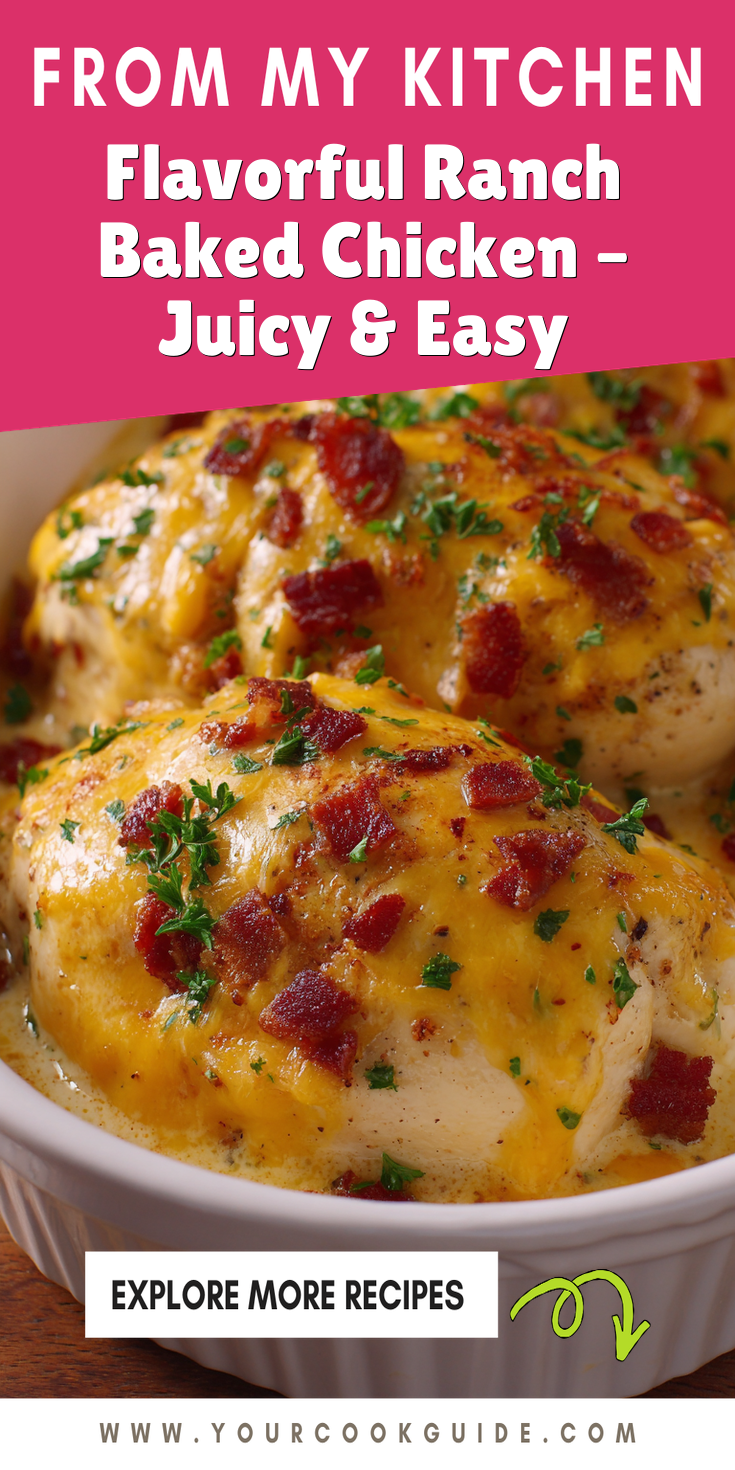Flavorful Ranch Baked Chicken – Juicy & Easy served warm with cozy spices