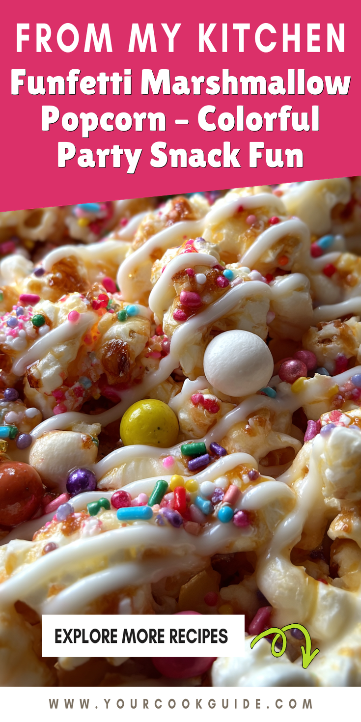 Funfetti Marshmallow Popcorn – Colorful Party Snack Fun served warm with cozy spices