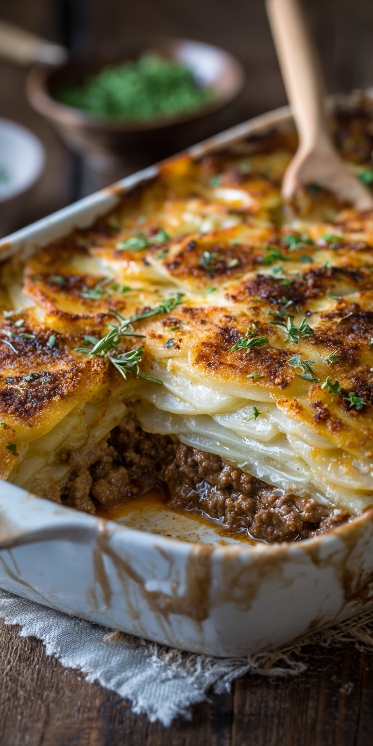 Ground Beef & Potato Stuffed Zucchini Boats served warm with cozy spices