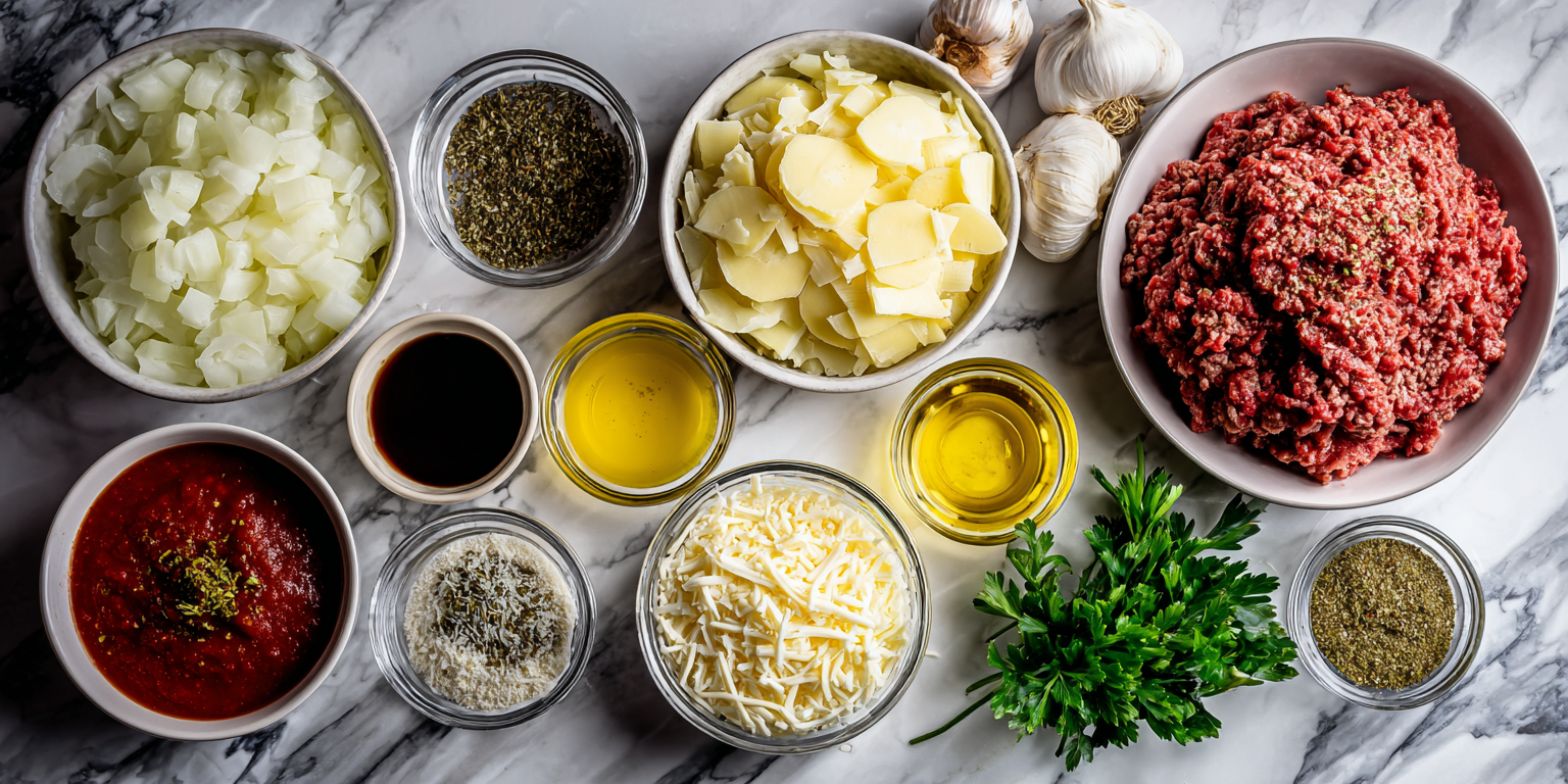 Italian Ground Beef & Potato Bake served warm with cozy spices