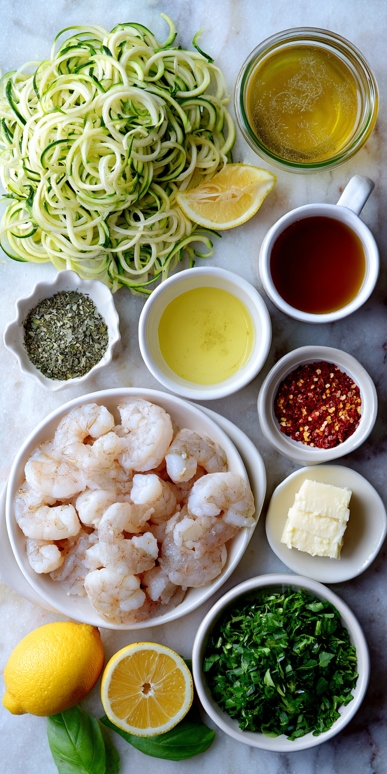 Low-Carb Zoodle Shrimp Scampi – Healthy & Delicious served warm with cozy spices