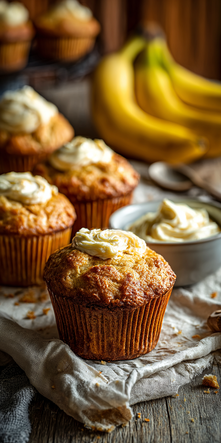 Mini Chocolate Chip Banana Muffins fresh from the oven