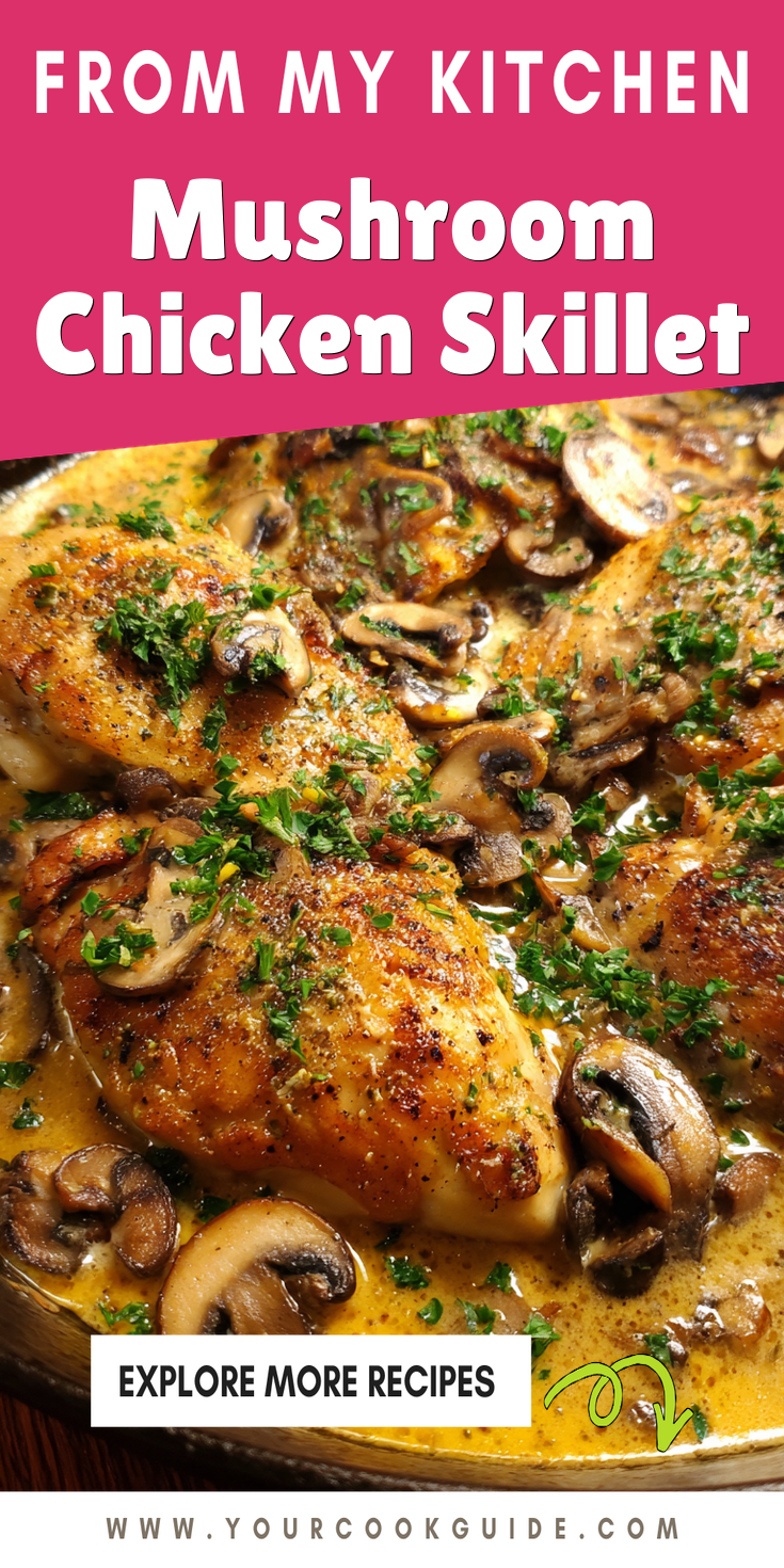 Mushroom Chicken Skillet served warm with cozy spices