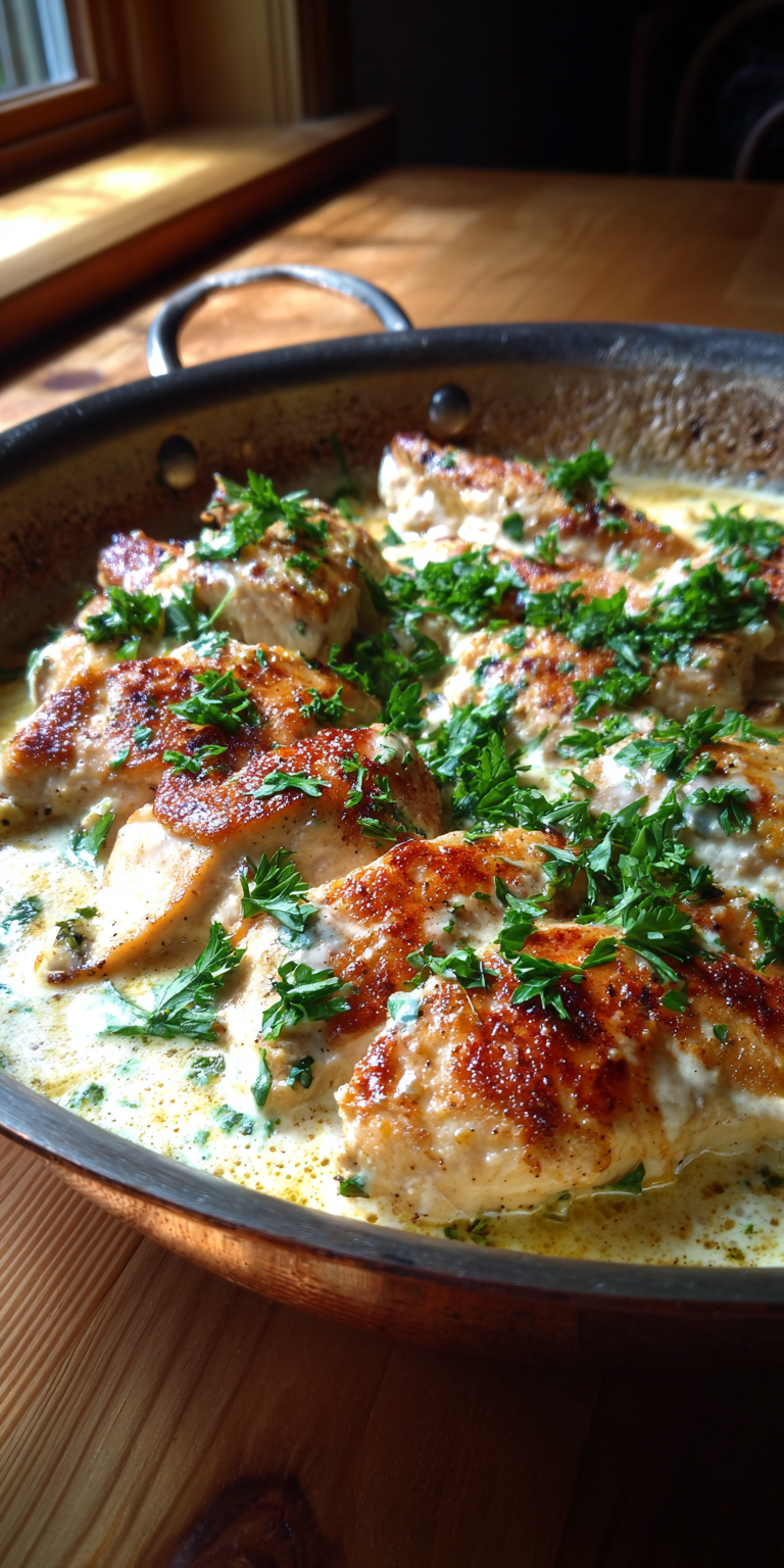 One-Pan Garlic Butter Chicken – Easy Family Dinner served warm with cozy spices