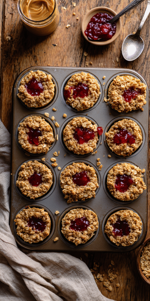 Peanut Butter & Jelly Oat Cups – Fun, Mess-Free Toddler Snacks Recipe