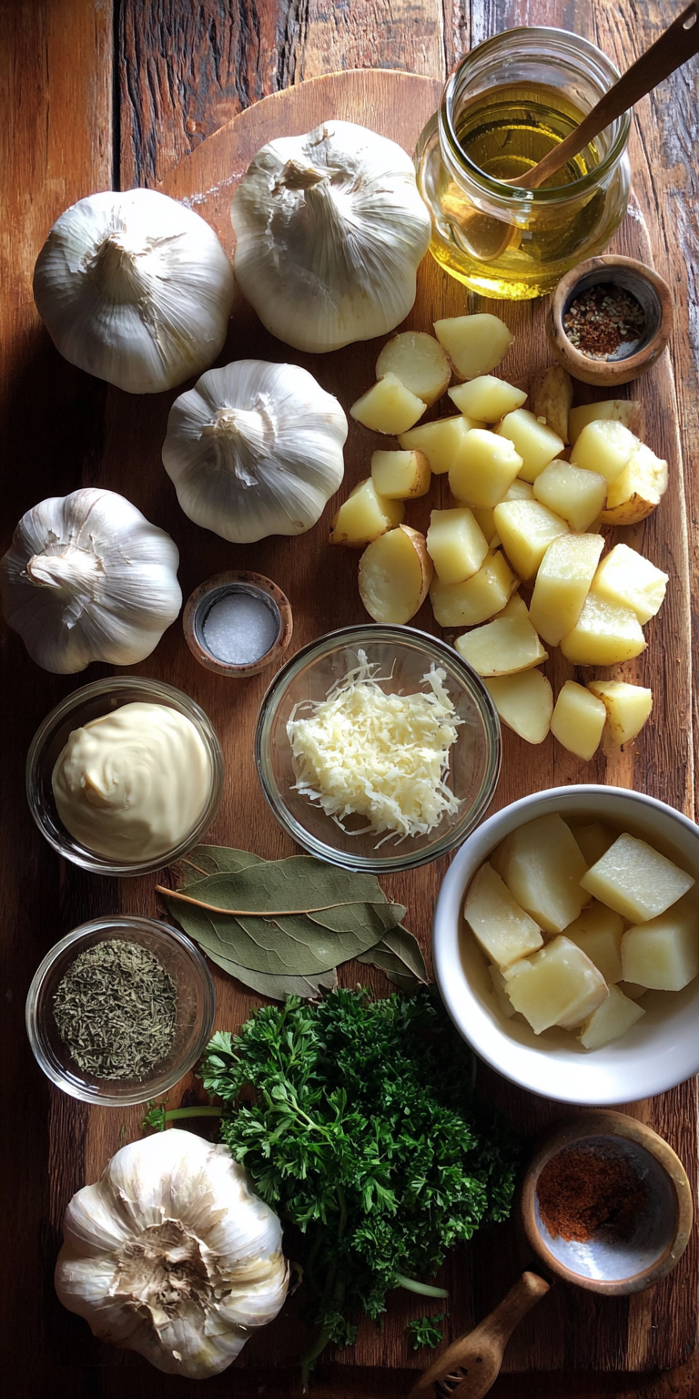 Roasted Garlic Herb Potato Soup – Creamy & Delicious served warm with cozy spices