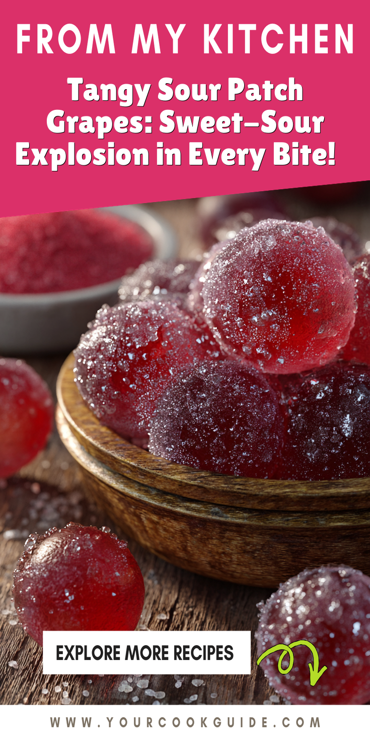 Sour Patch Grapes – Tangy & Sweet Explosion in Every Bite 🍇🍋 served warm with cozy spices