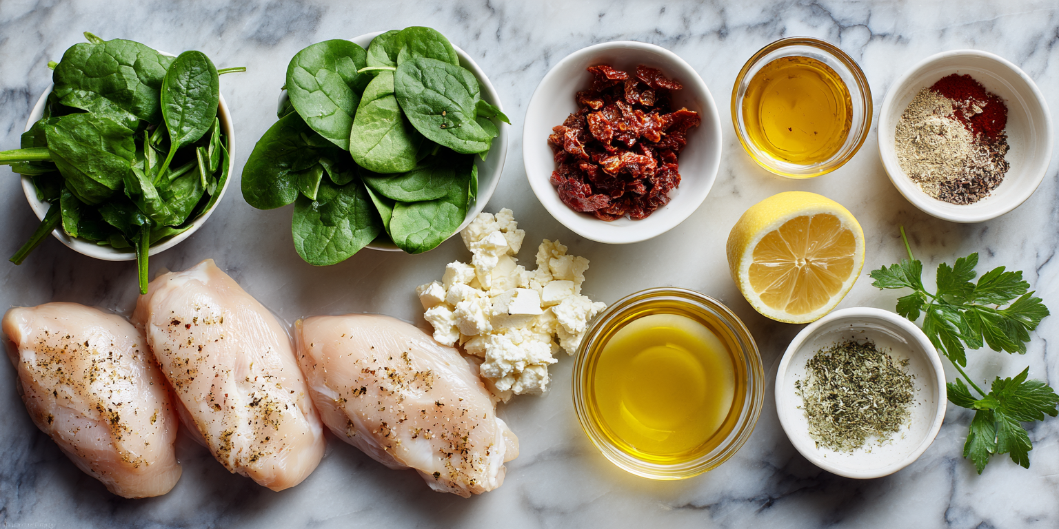 Spinach-Stuffed Chicken Breasts served warm with cozy spices