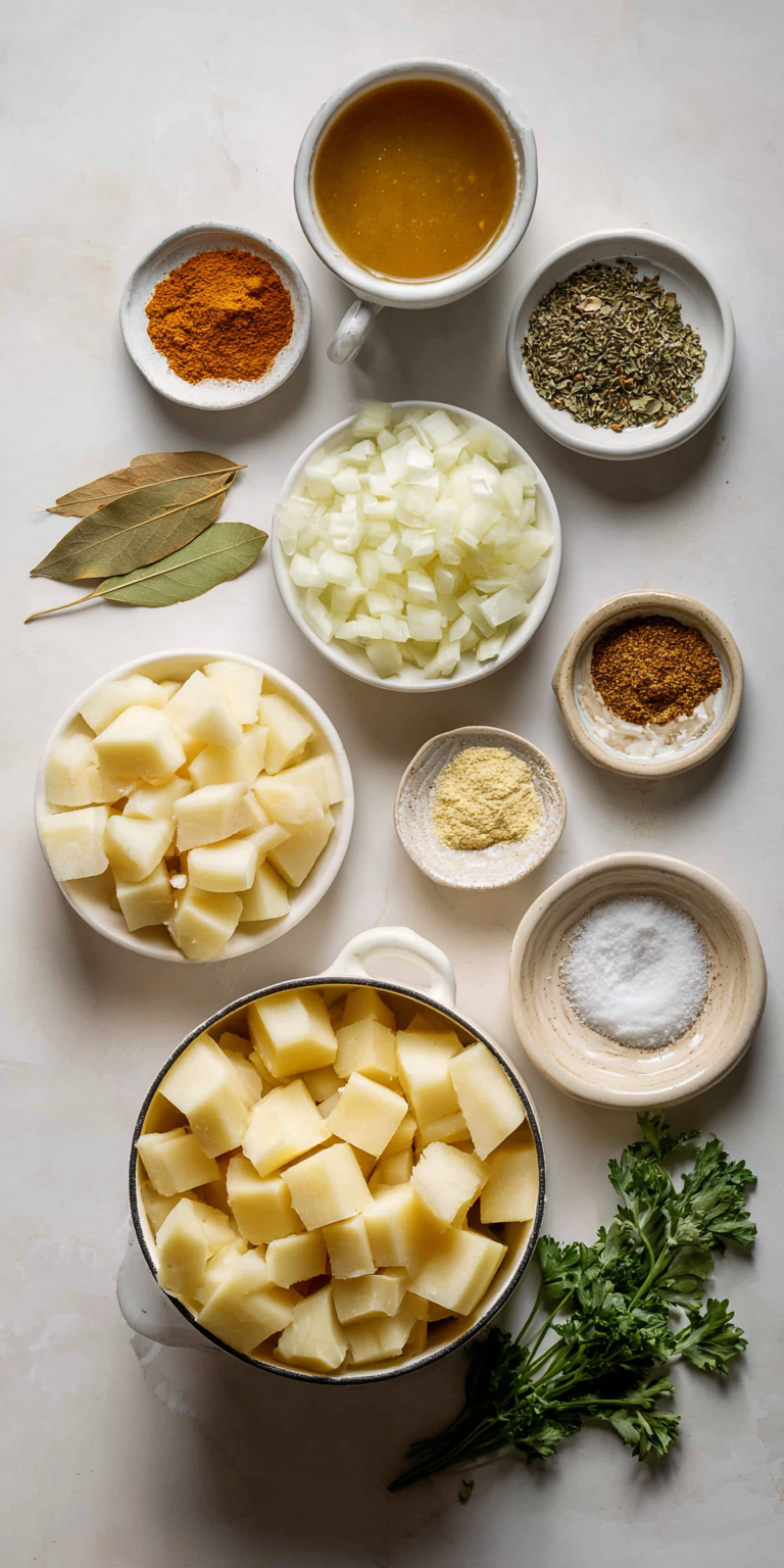 Vegan Potato Soup – Smooth, Creamy, Dairy-Free served warm with cozy spices