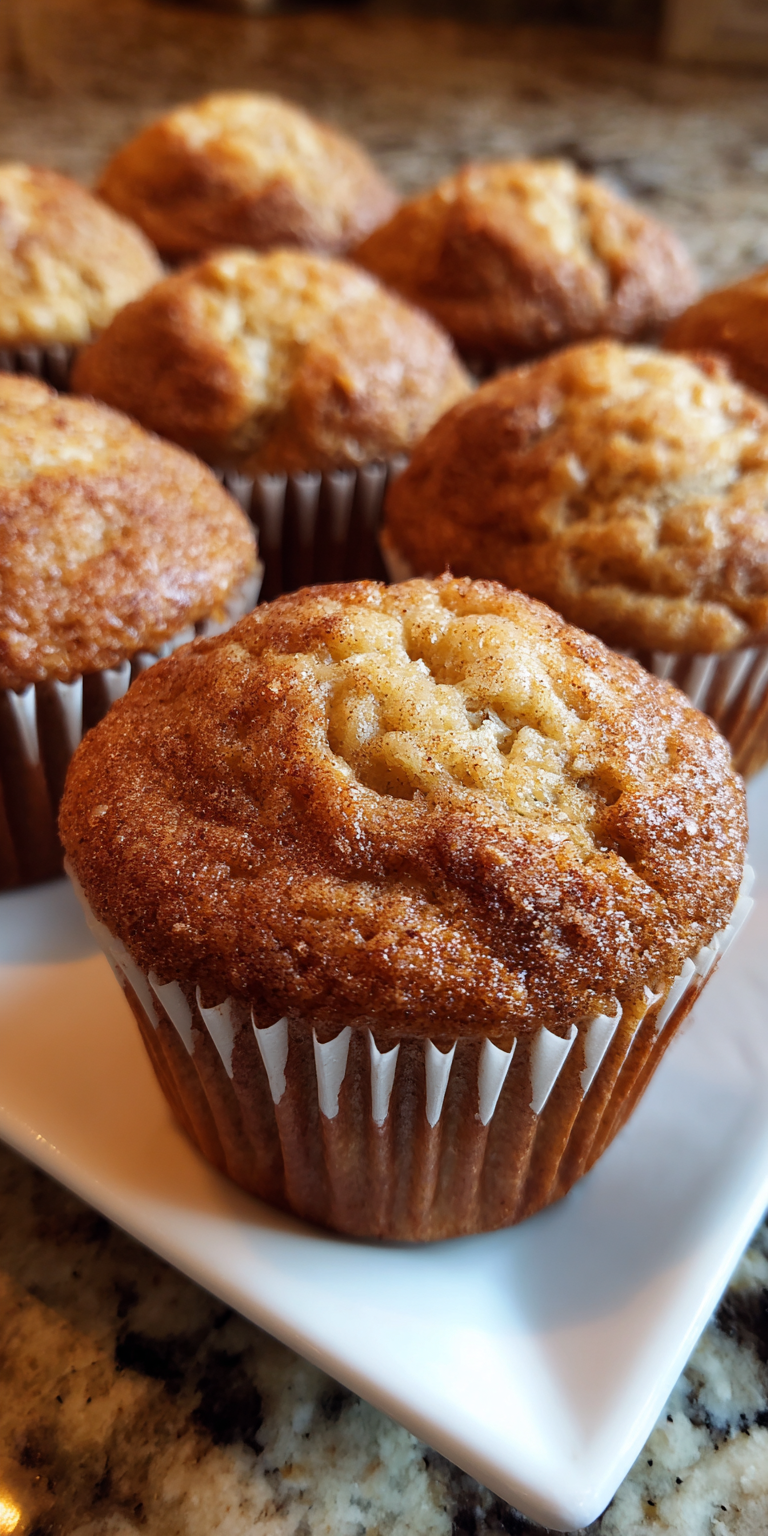 Apple Cinnamon Banana Muffins served warm with cozy spices