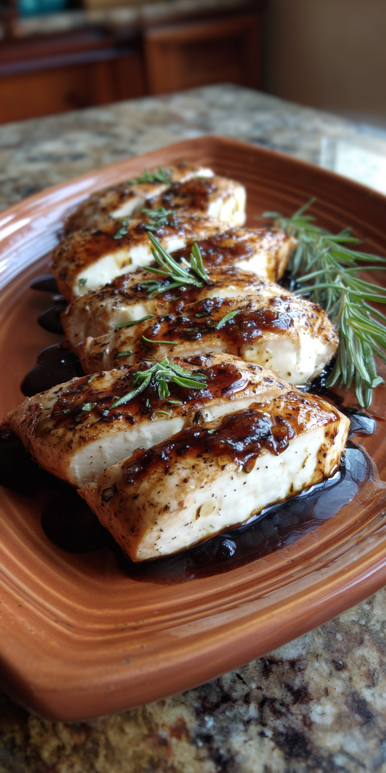 Balsamic Chicken with Mozzarella served warm with cozy spices