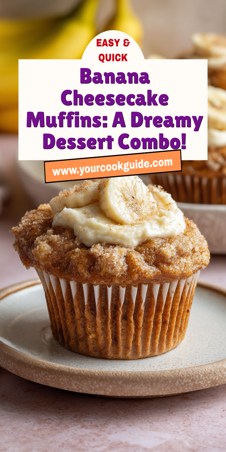 Banana Cheesecake Muffins: A Dreamy Dessert Combo! served warm with cozy spices