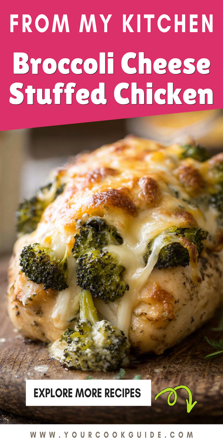 Broccoli Cheese Stuffed Chicken served warm with cozy spices