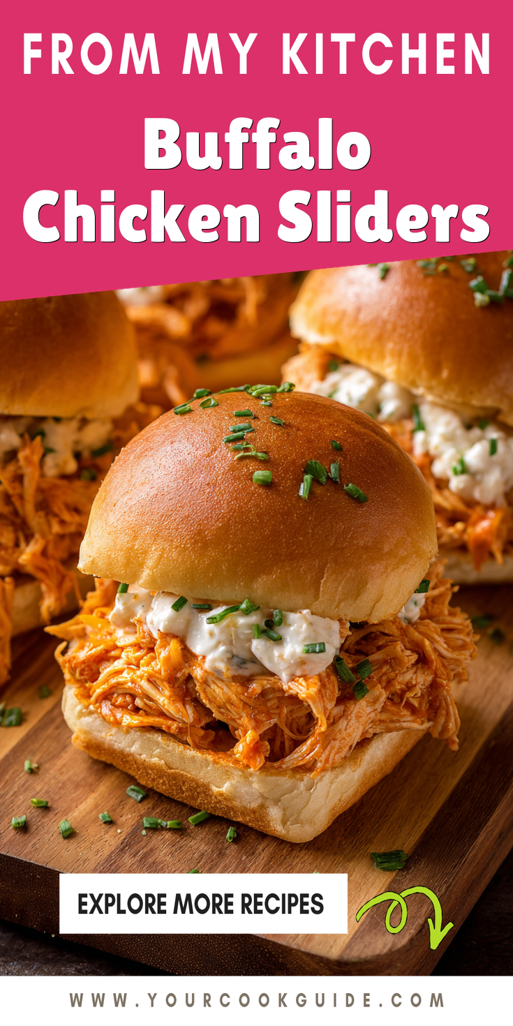 Buffalo Chicken Sliders served warm with cozy spices