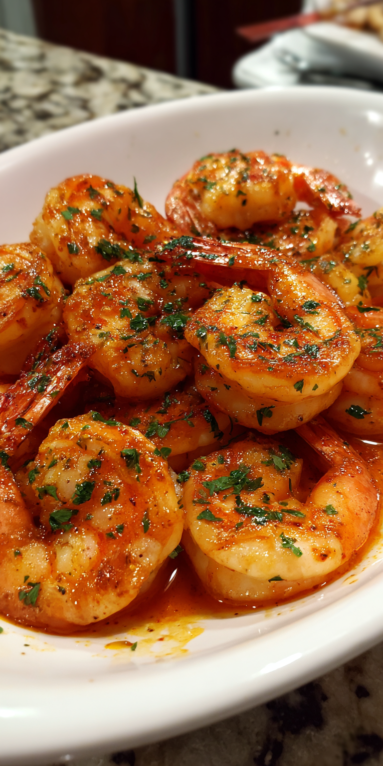 Buffalo Shrimp Scampi served warm with cozy spices