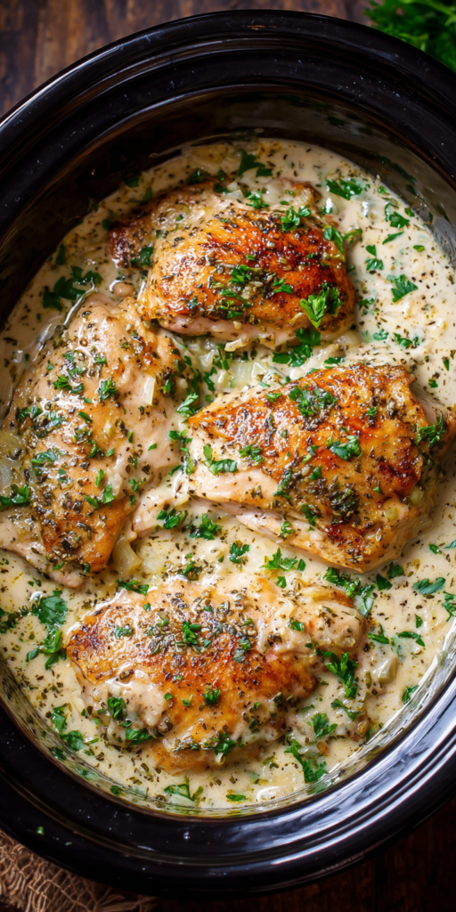 Crockpot Chicken with White Wine Sauce Recipe