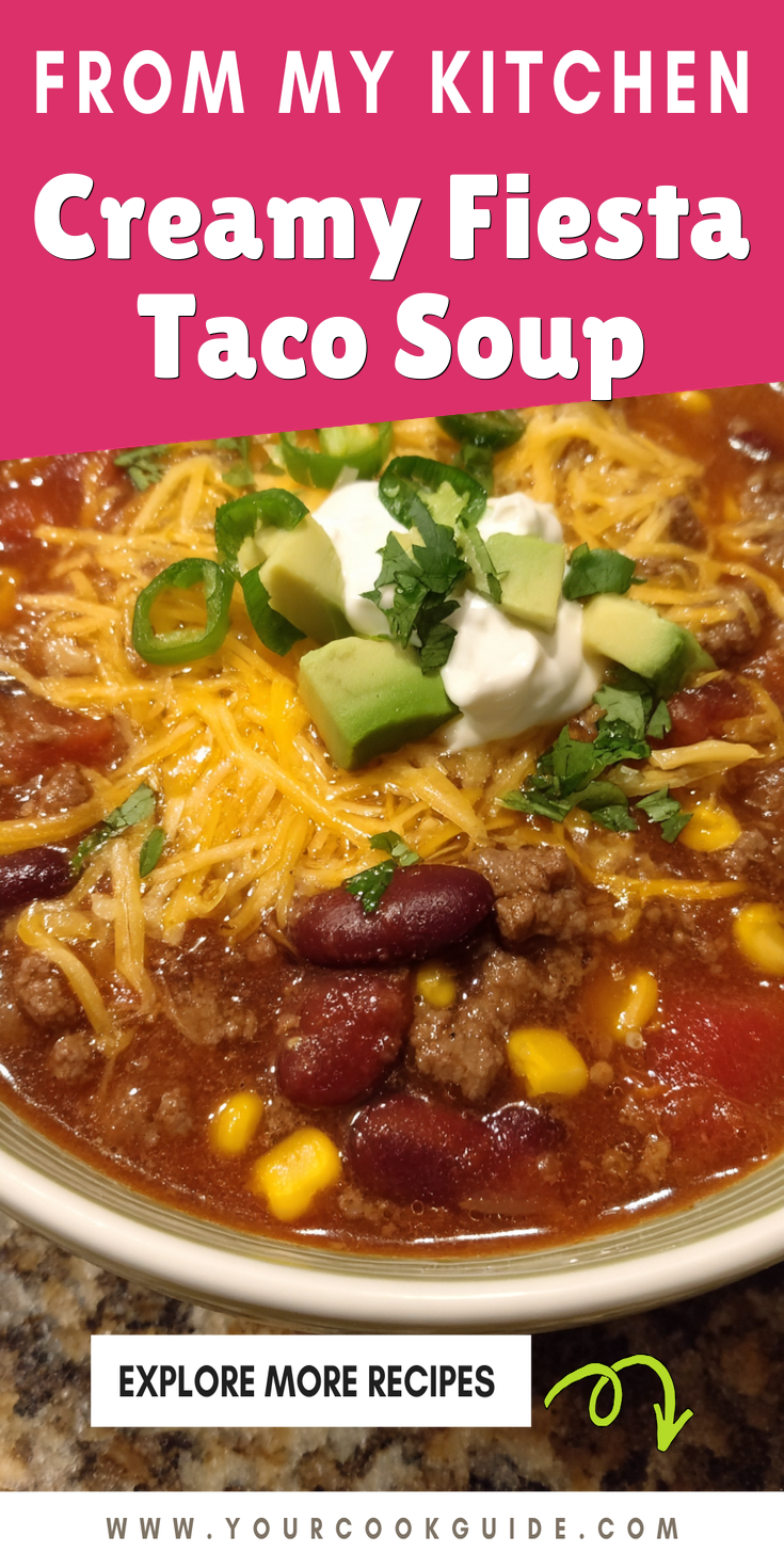 Creamy Fiesta Taco Soup served warm with cozy spices