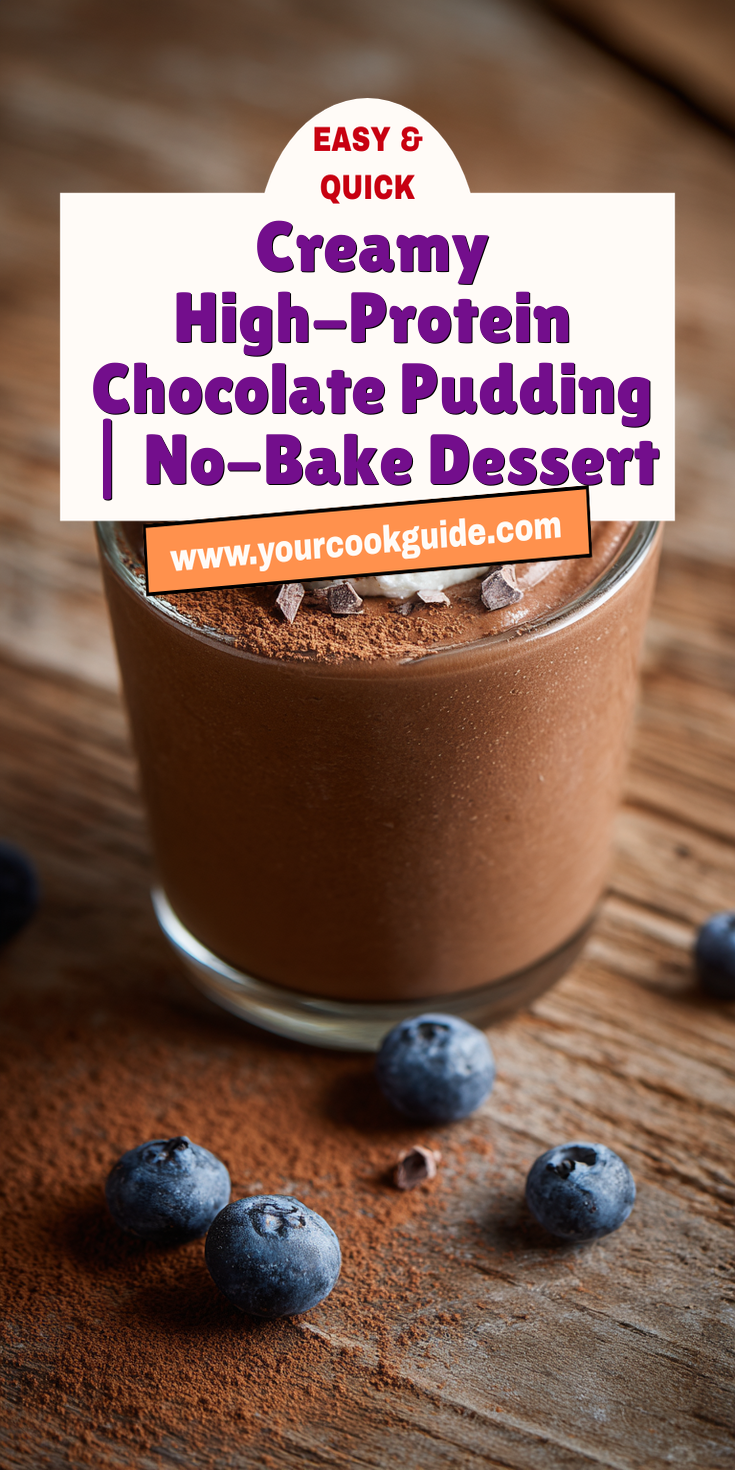 Creamy High-Protein Chocolate Pudding | No-Bake Dessert served warm with cozy spices