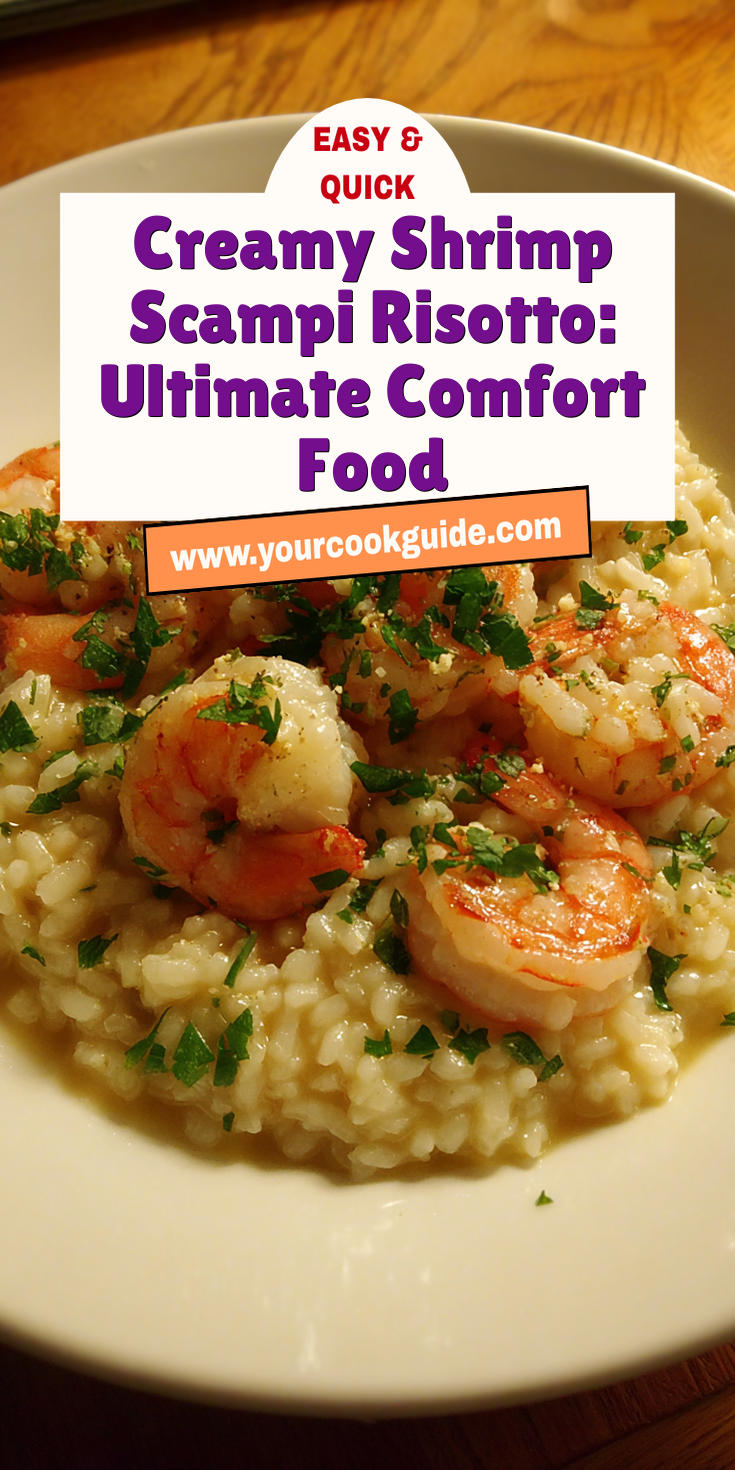 Creamy Shrimp Scampi Risotto: Ultimate Comfort Food served warm with cozy spices