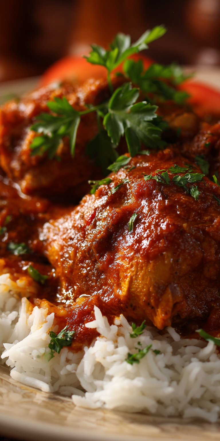 Crockpot Chicken Madras served warm with cozy spices