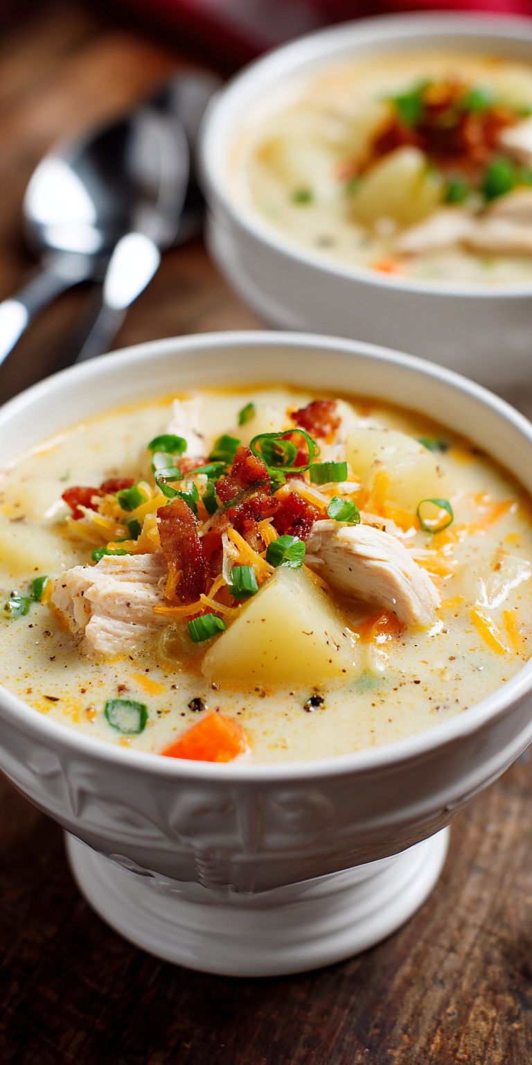 Crockpot Crack Potato Soup served warm with cozy spices