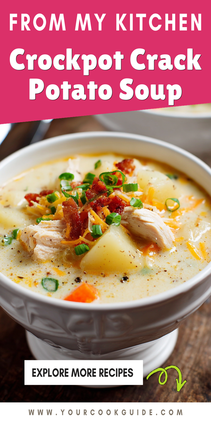 Crockpot Crack Potato Soup served warm with cozy spices