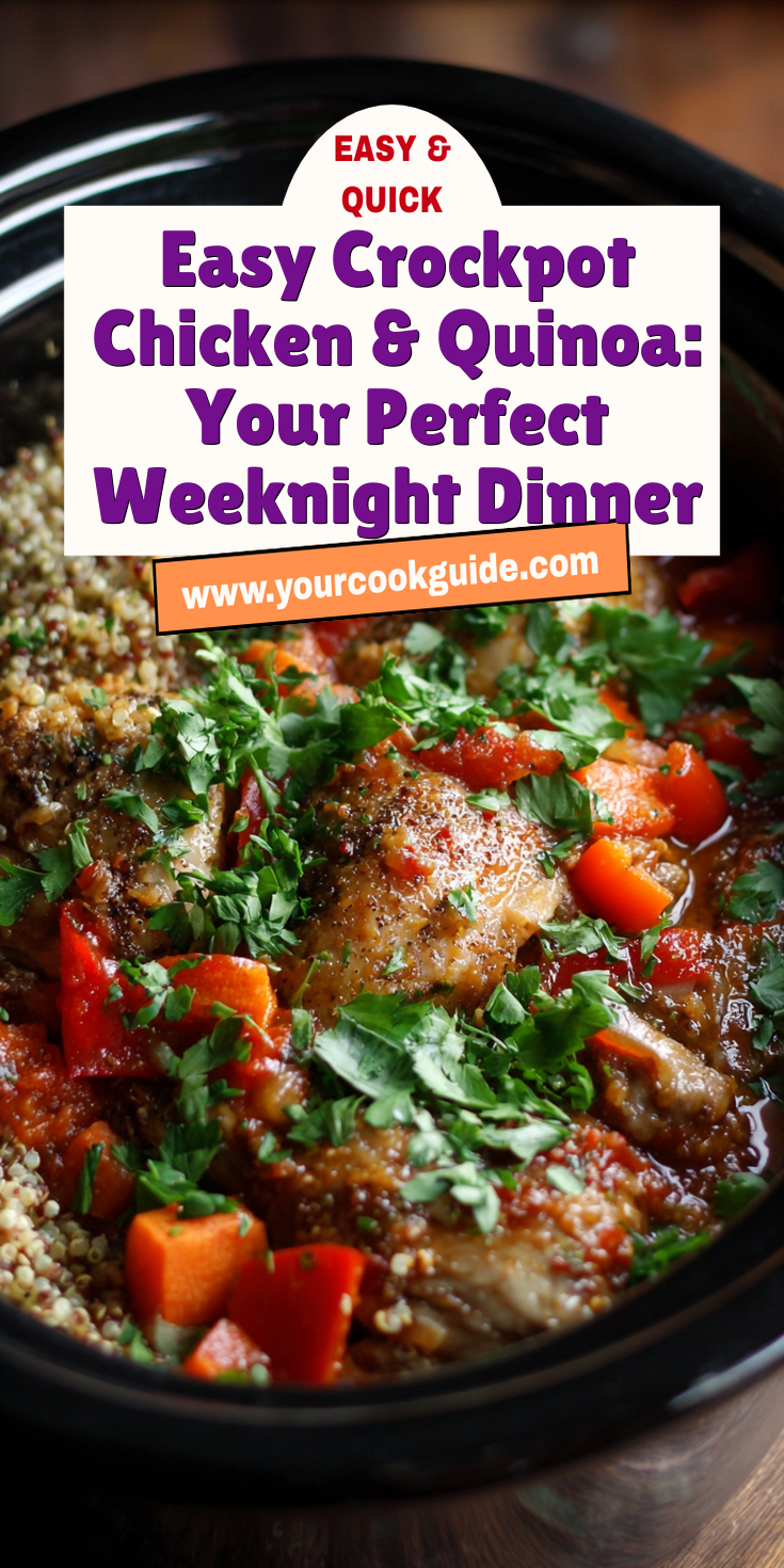 Easy Crockpot Chicken & Quinoa: Your Perfect Weeknight Dinner served warm with cozy spices