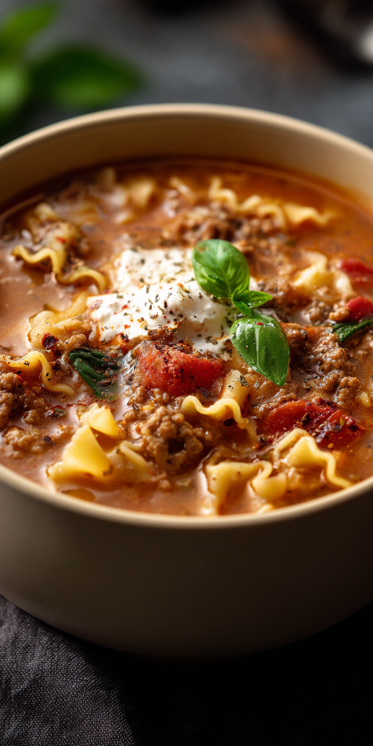 Freezer-Friendly Lasagna Soup Recipe