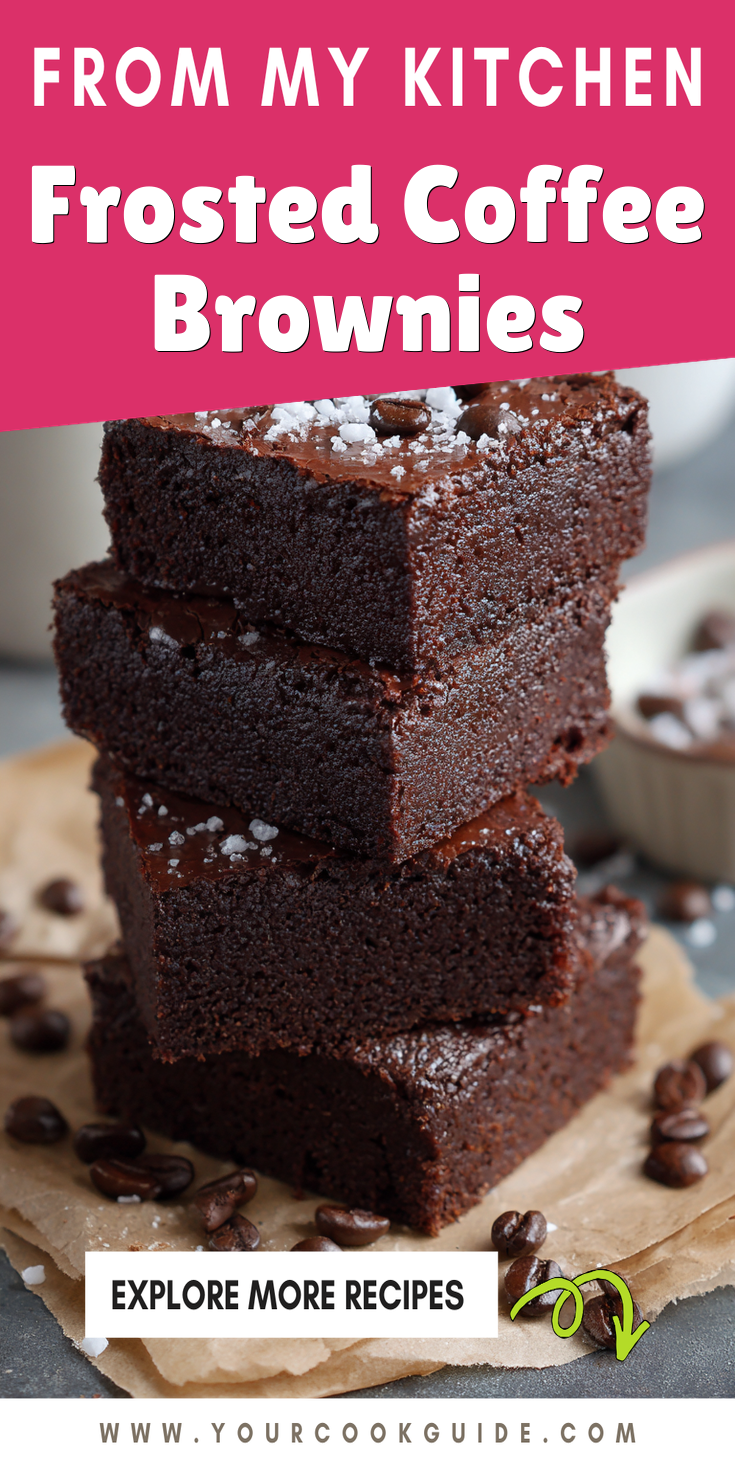 Frosted Coffee Brownies served warm with cozy spices
