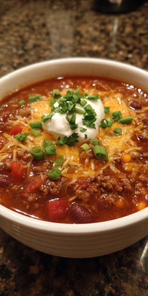 Ground Beef & Bean Taco Soup Recipe