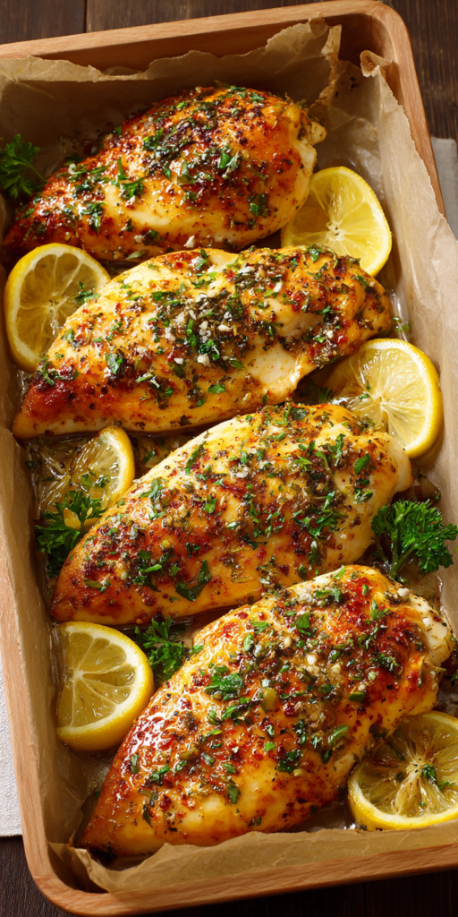 Lemon Garlic Roasted Chicken Breasts Recipe