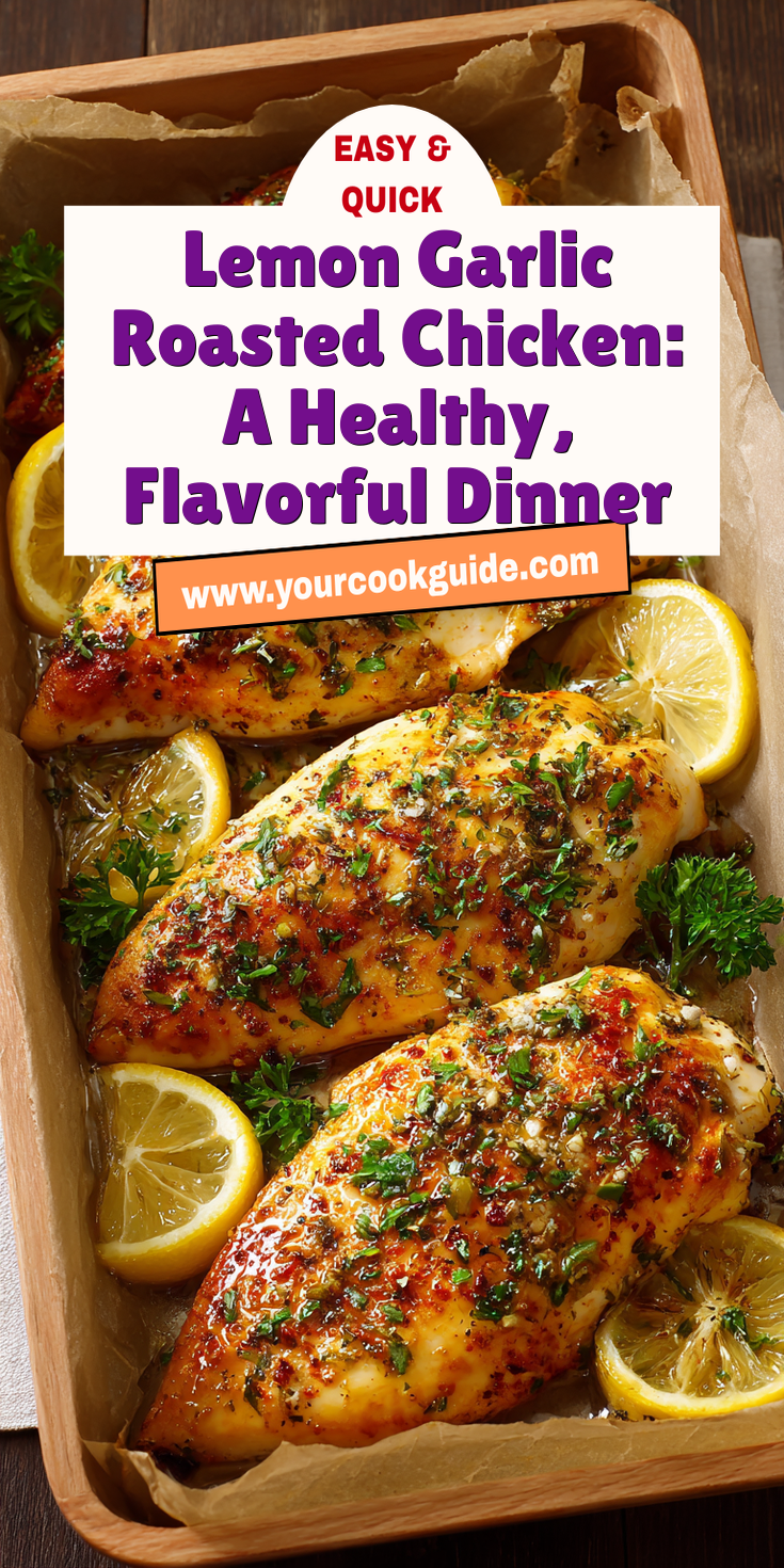 Lemon Garlic Roasted Chicken: A Healthy, Flavorful Dinner served warm with cozy spices